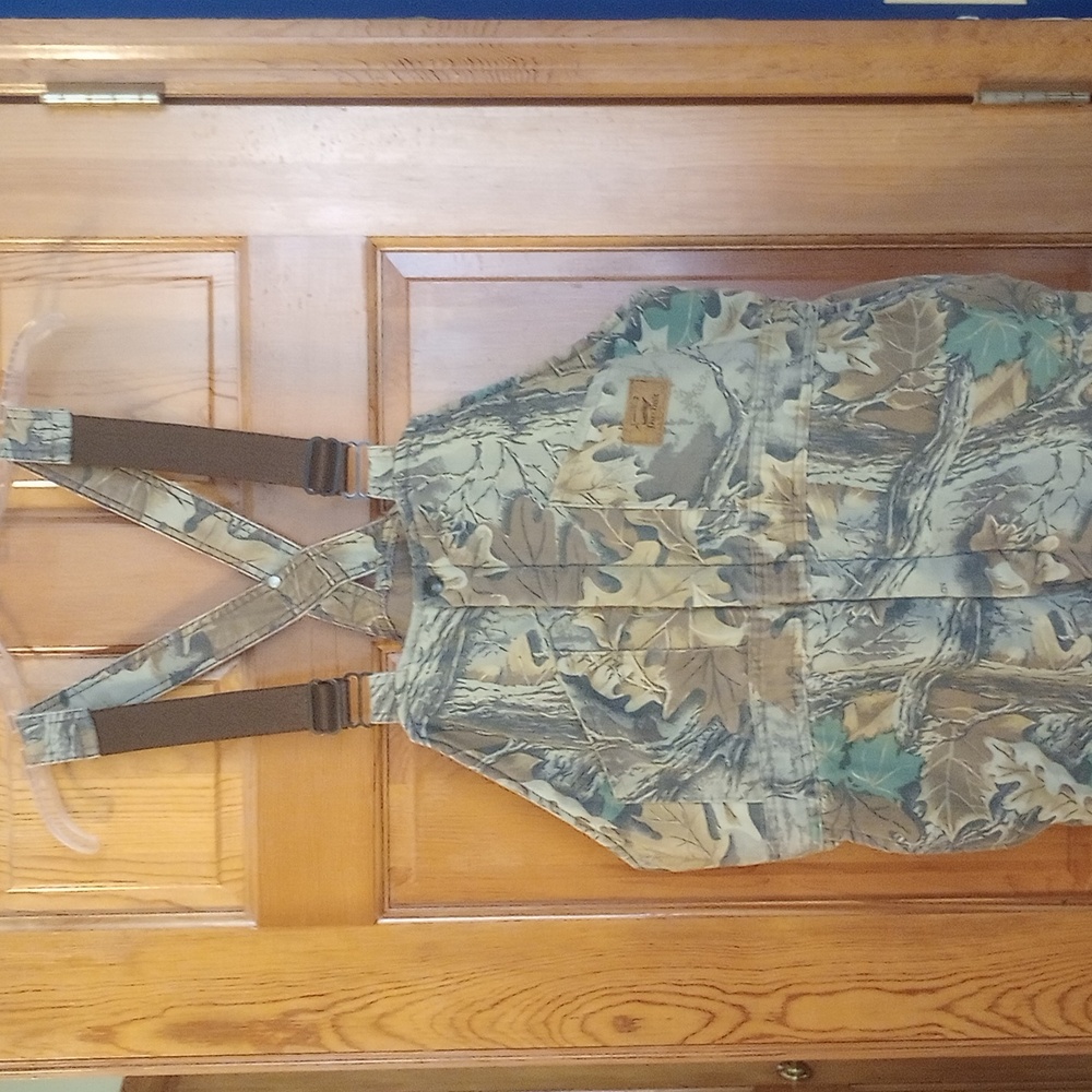 Vintage Duxbak Lined Advantage. Camo Overalls size L Waist 38-40
